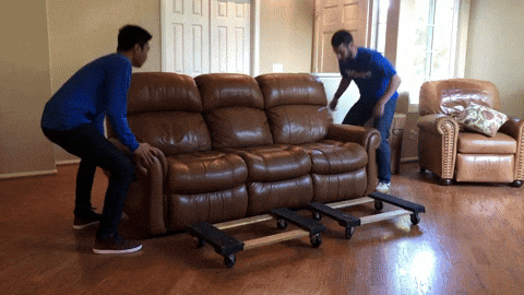 GoShareApp giphygifmaker delivery moving couch GIF