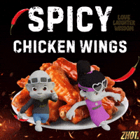 Chicken Wings Foodie GIF by Zhot