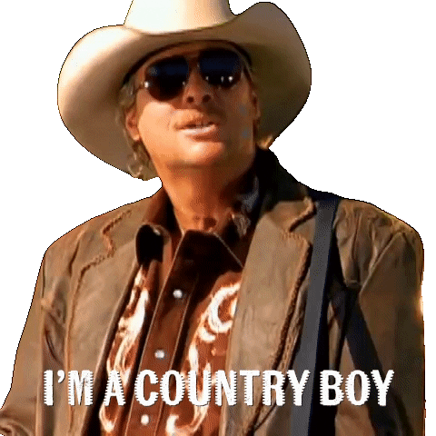 Country Boy Sticker by Alan Jackson