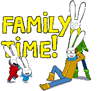 Family Time Love Sticker by Simon Super Rabbit