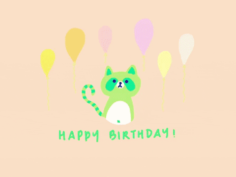 Teoweiger birthday animal happy birthday balloon GIF