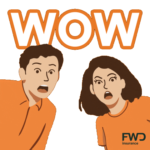 Surprise Wow Sticker by FWD Insurance