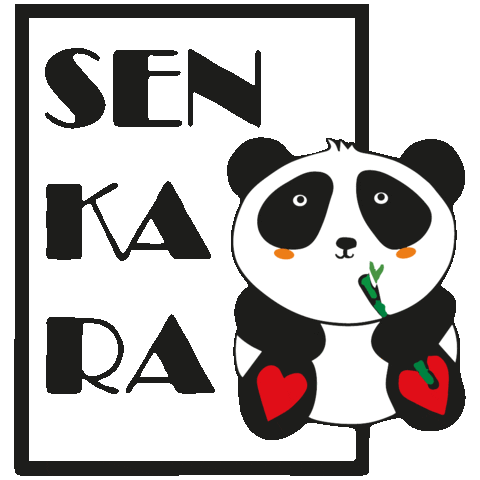 Vegan Panda Sticker by senkara