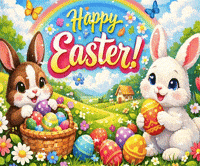 Easter Eggs Bunny GIF by MockoFun