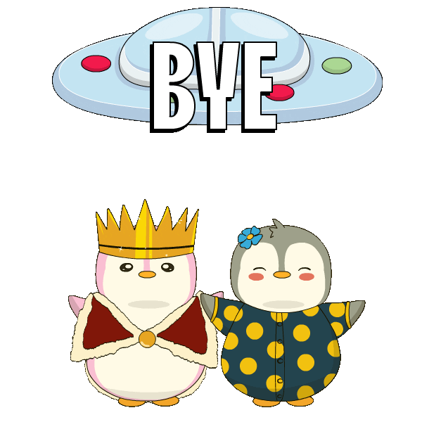 Bye Bye Goodbye Sticker by Pudgy Penguins