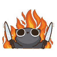 Angry Fire Sticker by Bubu