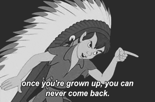 never come back black and white GIF