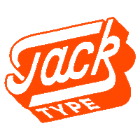 JackType logo design hand lettering custom type jacktype Sticker