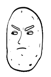 ritasmgi reaction angry emotion potato Sticker