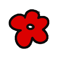 willlemien_ flower flower power red flower willlemien Sticker