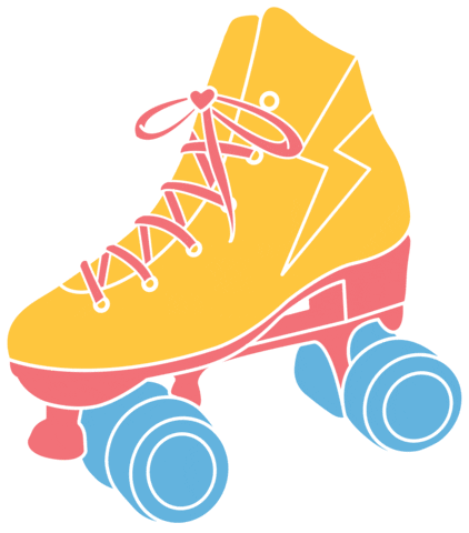 rollerfit rollerskate roller skate skater girl rollerskater Sticker