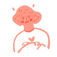 ouiouibee love heart girl red Sticker