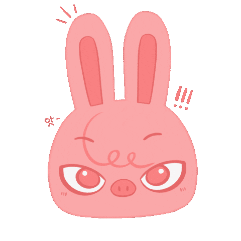 Bunny Blushing Sticker