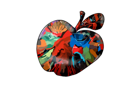 Art Apple Sticker by Neil Kerman Gallery