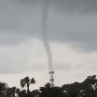 Waterspout Moves Across Holmes Beach in Florida