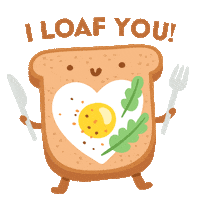 I Love You Breakfast Sticker by The Privé Group