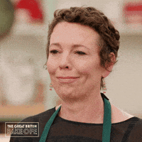 Smirk Smile GIF by The Great British Bake Off