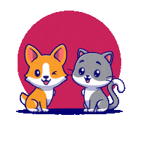 Best Friends Cat Sticker by Fosferpet