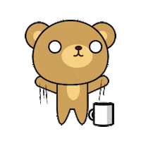 coffee fly Sticker by Posh Bear