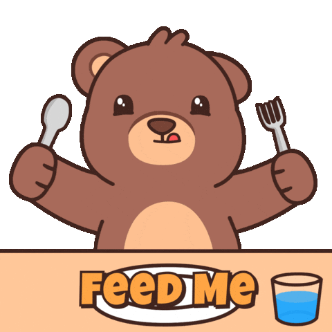 Teddy Bear Eating Sticker by BEARISH