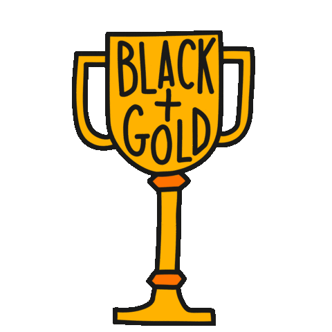 Black And Gold Cup Sticker by The University of Sheffield