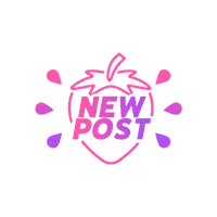 Pink New Post Sticker