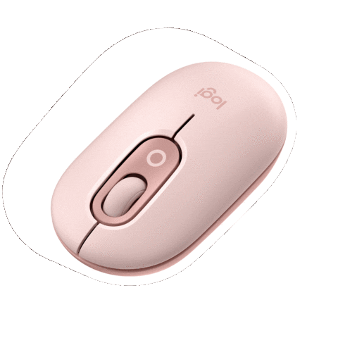 Pink Rose Sticker by Logitech