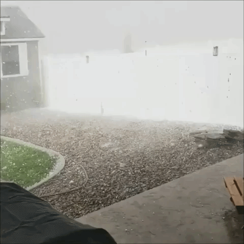 Hail and Strong Winds Lash Montana During Thunderstorm