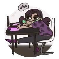nadjensdoeh drawing working lazy digitalart Sticker