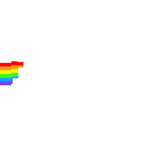 madq rainbow white moveit madqman Sticker