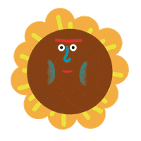 Flower Smile Sticker by María Victoria