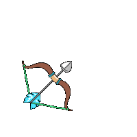 bow and arrow archery Sticker