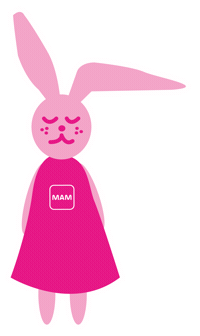 Rabbit Hase Sticker by MAM Babyartikel