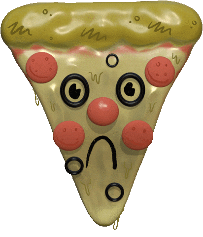 Sad Pizza Sticker