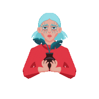 Girl Illustration Sticker
