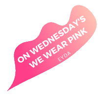 On Wednesday We Wear Pink Sticker by eyda