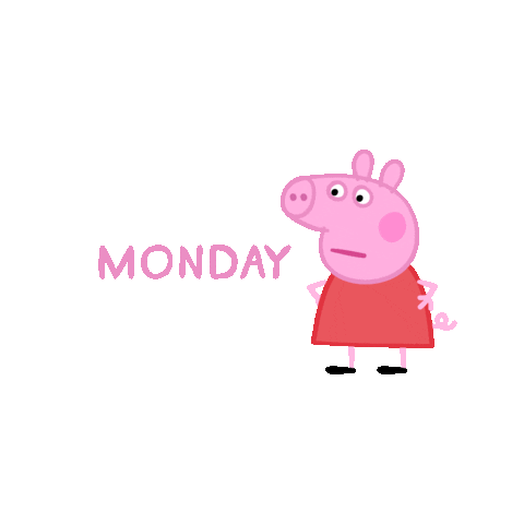 Monday Blues Sticker by Peppa Pig