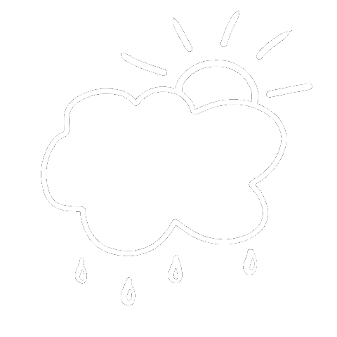 haenbe sun rain cloud haenbe Sticker