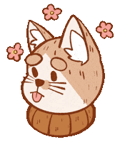 Sketchy-Saram cat flowers kitty doodle Sticker