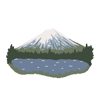 Japan Fuji Sticker by Japanische Fremdenverkehrszentrale