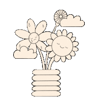 merelymaggie happy sad flower sun Sticker