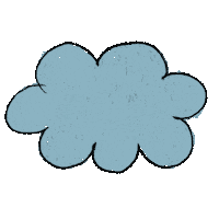 alinnerodrix sad blue rain cloud Sticker