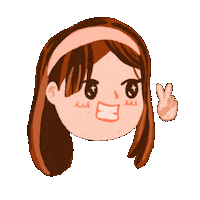 Happy Cute Girl Sticker