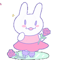courtelizbth skating figure skating ice skating cute bunny Sticker