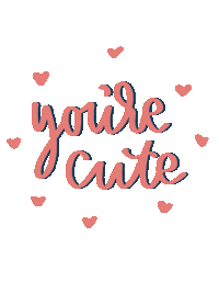 Pink Youre Cute Sticker