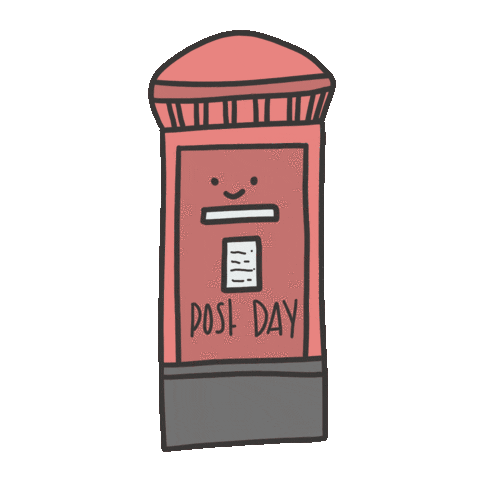munkifeetdesigns post mail happy post royal mail Sticker