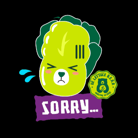 Sorry Lettuces GIF by De Lettuce B.E.A.R