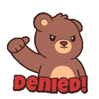 No Way Thumbs Down Sticker by BEARISH