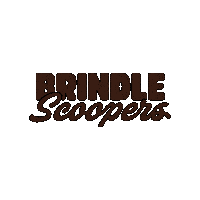 brindlescoopers brindle bindle scooper pet waste removal Sticker