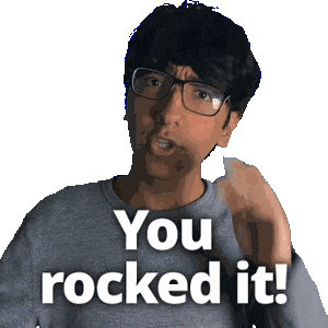 Well Done Success Sticker